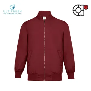 ARORA UNISEX ZIP UP BOMBER JACKET (MAROON)