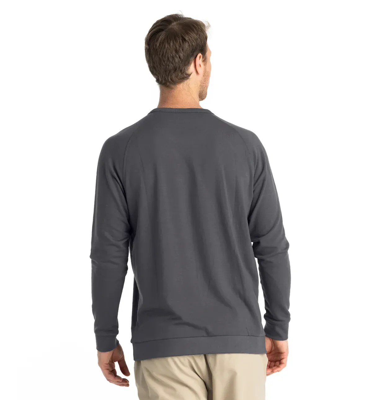 Bamboo Fleece Crewneck in Black Sand