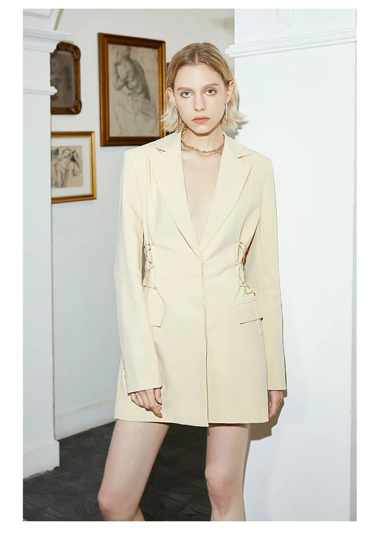 Bandage Waist Slim Blazer