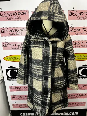 Black Plaid Teddy Bear Coat