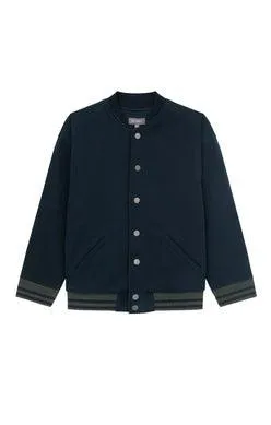 Bomber Jacket Toddler | Garment Dyed Oxford Navy Knit | DL1961 Kids