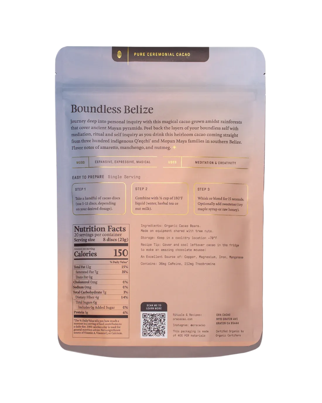 Boundless Belize - 100% Pure Organic Ceremonial Cacao