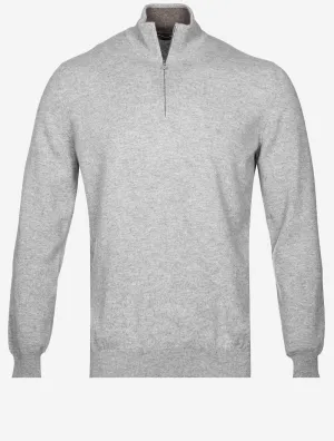 Cashmere Half Zip Grey