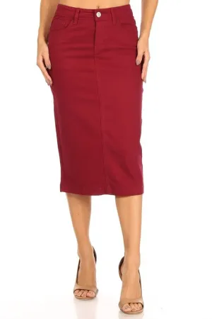 Cherry Casual Twill Skirt