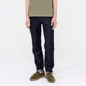 Chino Jeannot Denim Lin bleu brut coupe demi-slim