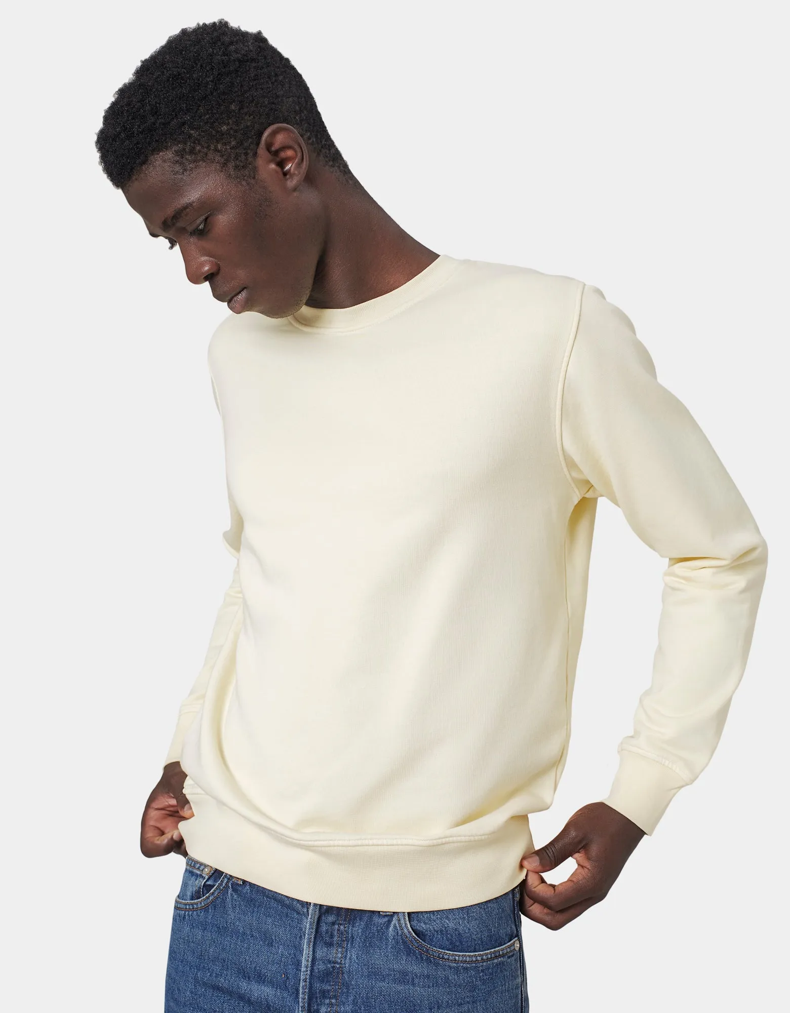 Classic Organic Crew - Soft Yellow