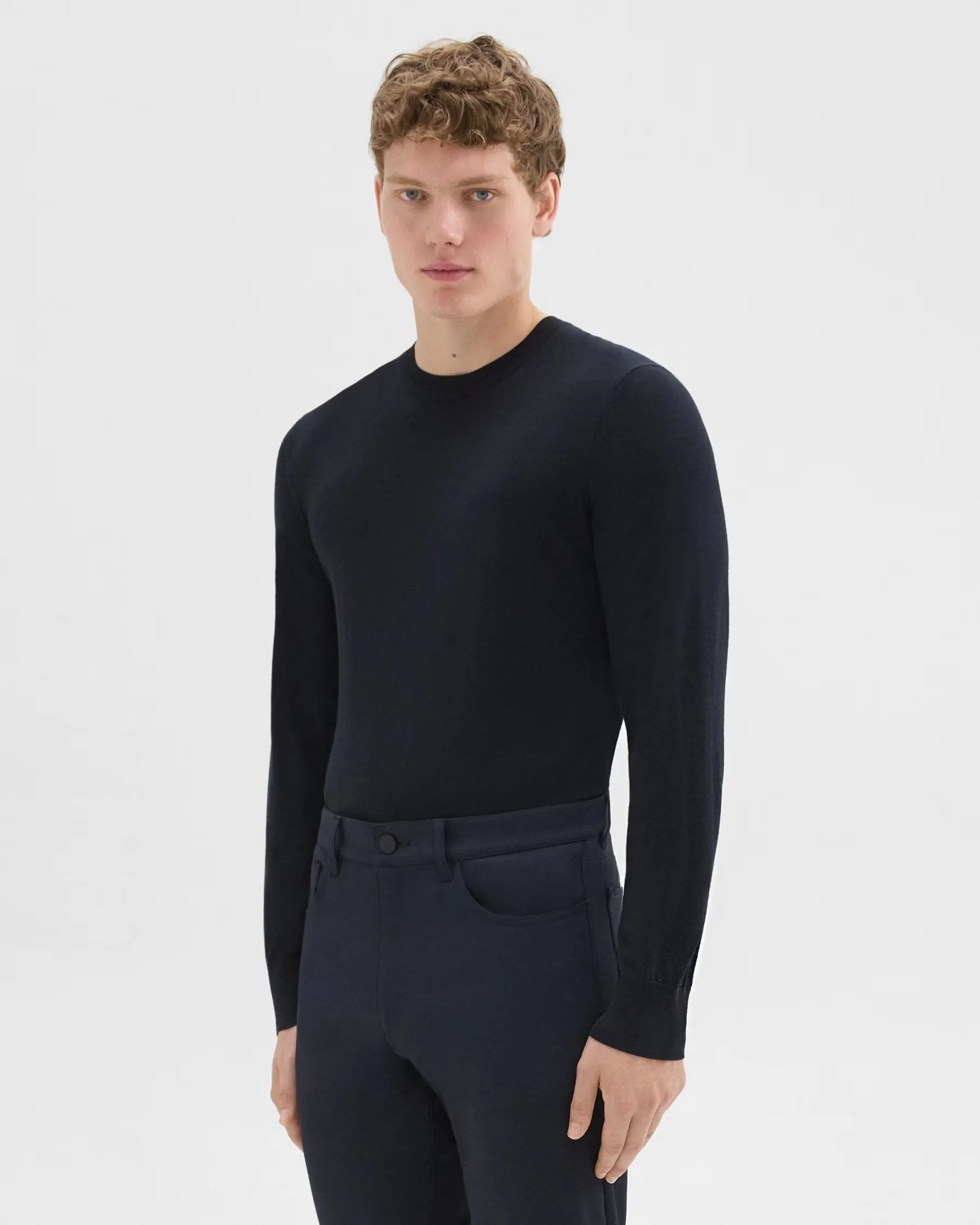 Crewneck Sweater in Regal Wool Navy