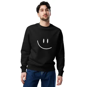 Cute Smile Unisex ECO Black Sweatshirt