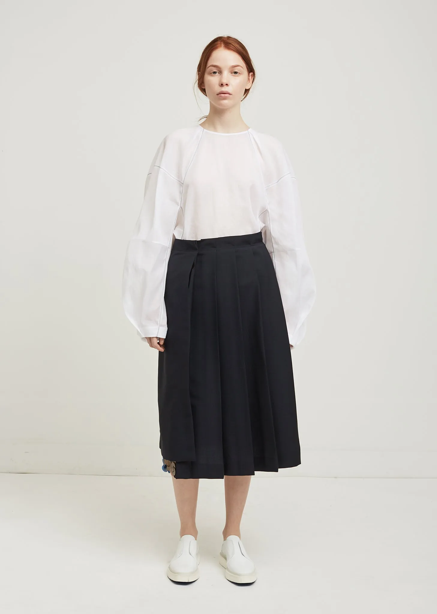 Earth Detail Pleated Skirt