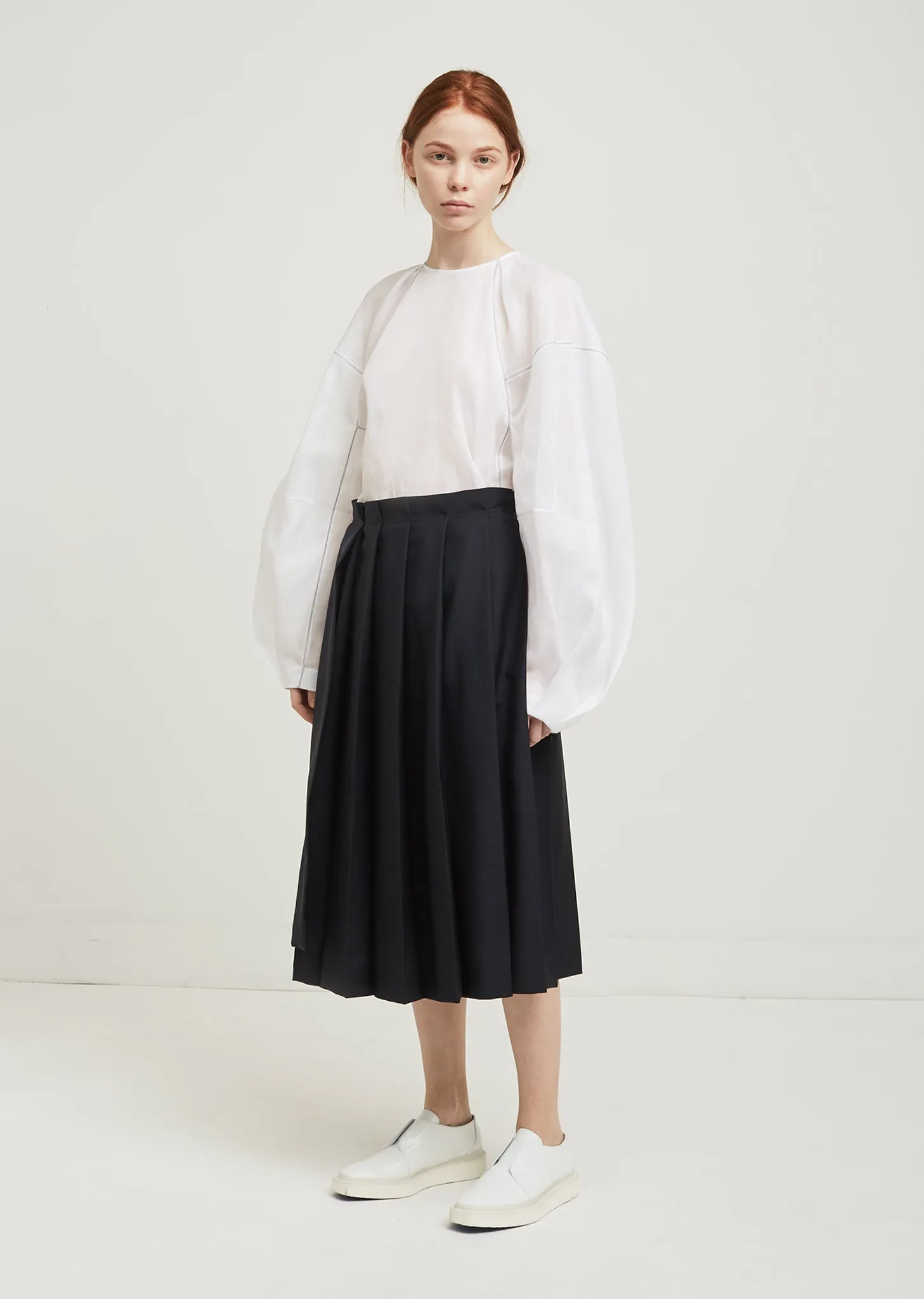 Earth Detail Pleated Skirt