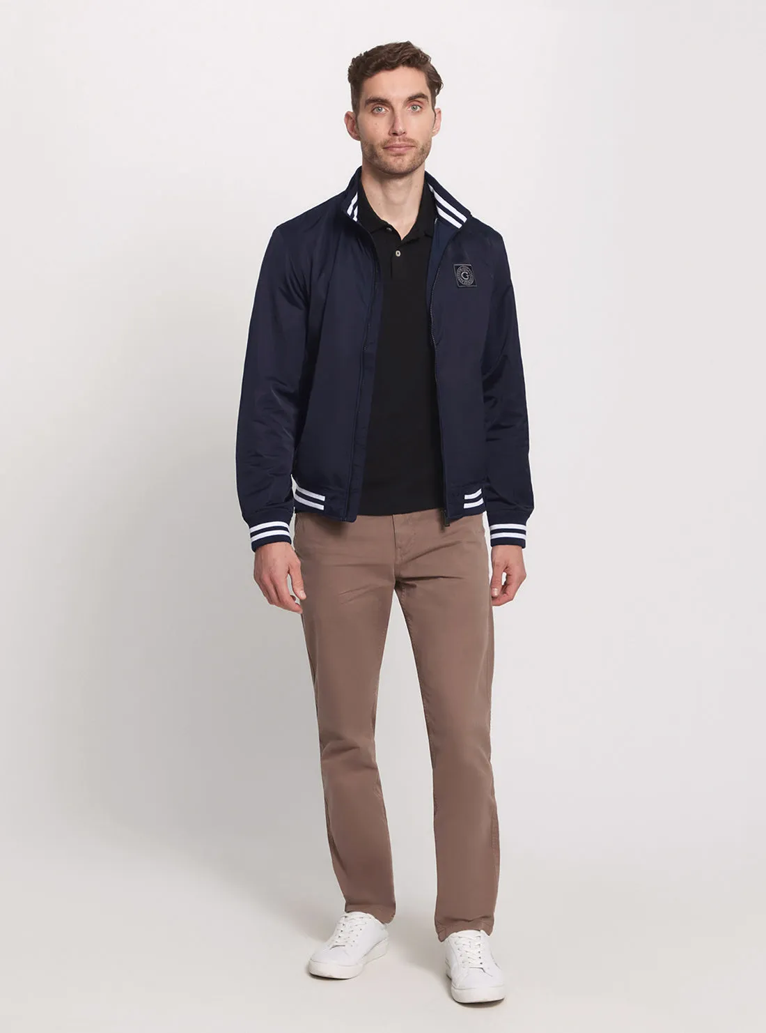 Eco Navy Casual Bomber Jacket