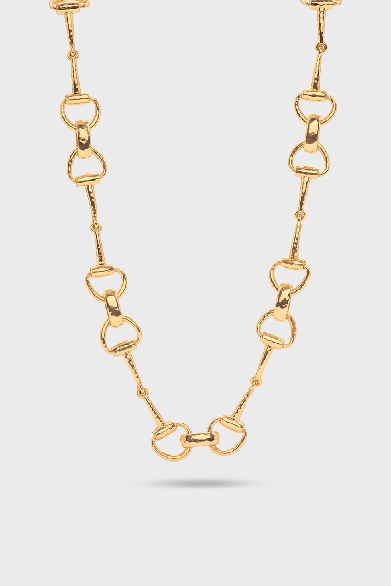 Gold Equestrian Snaffle Bit Chain Necklace