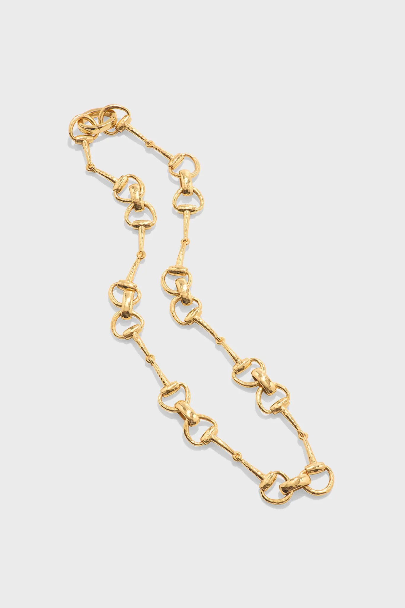 Gold Equestrian Snaffle Bit Chain Necklace