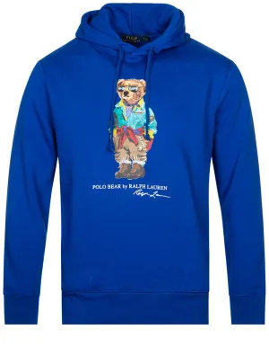 Graphic Fleece Hoodie Blue