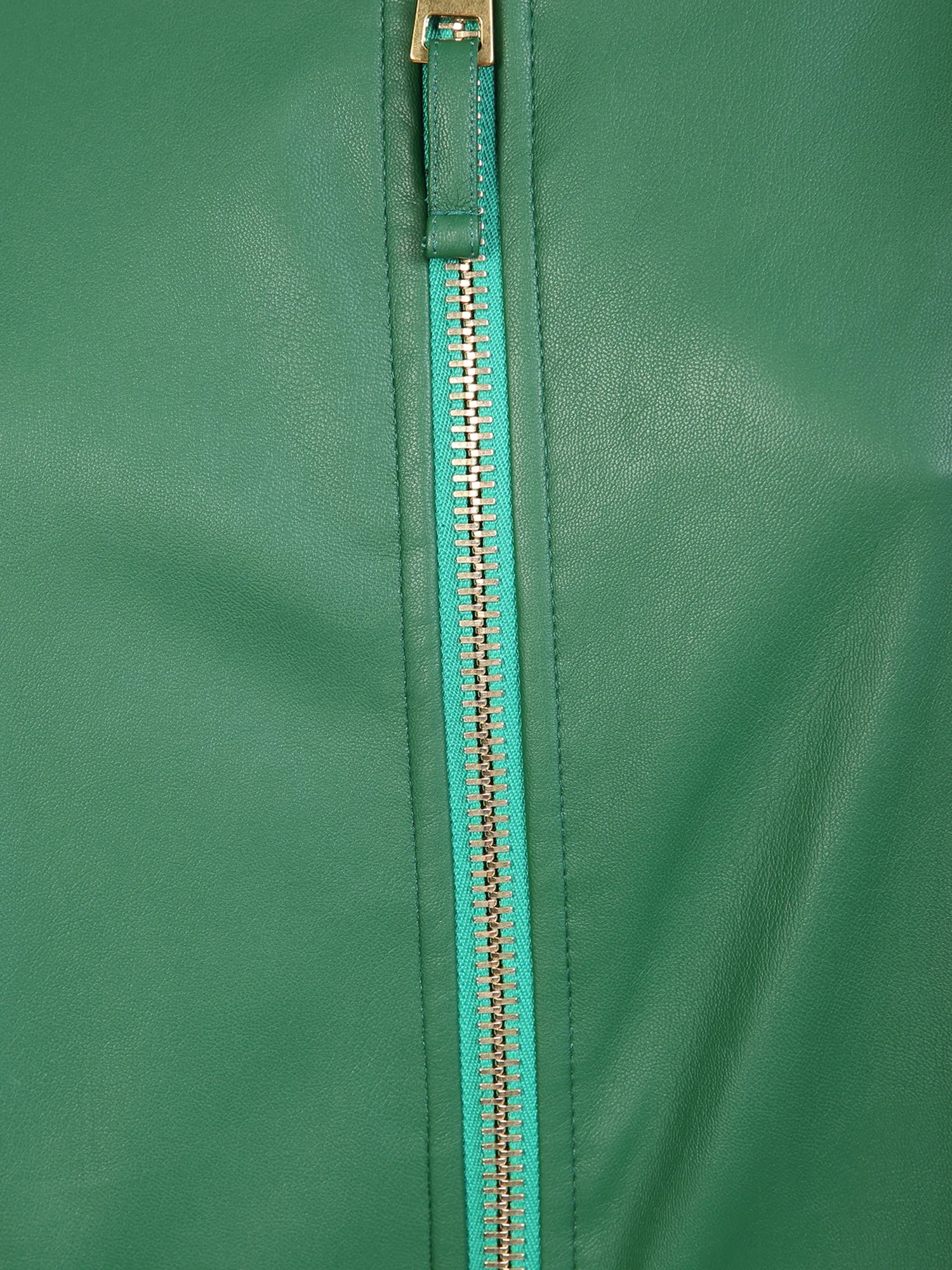 Green eco-leather bomber