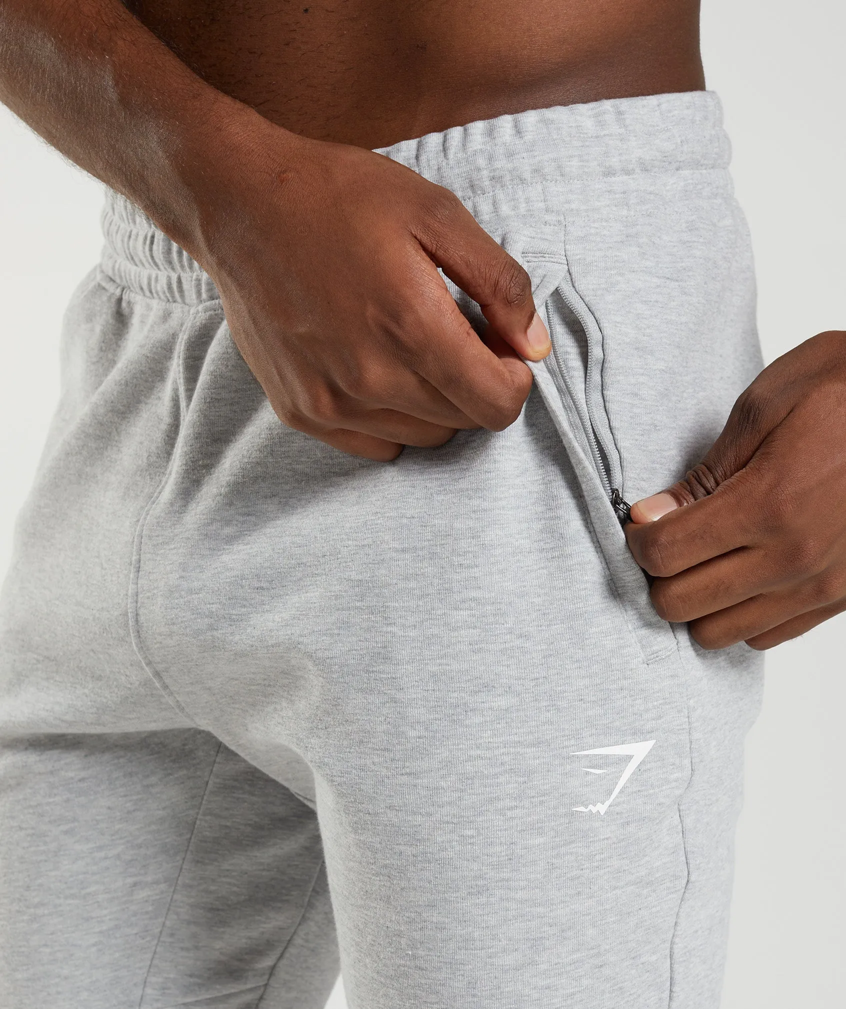 Gymshark React Joggers - Light Grey Core Marl