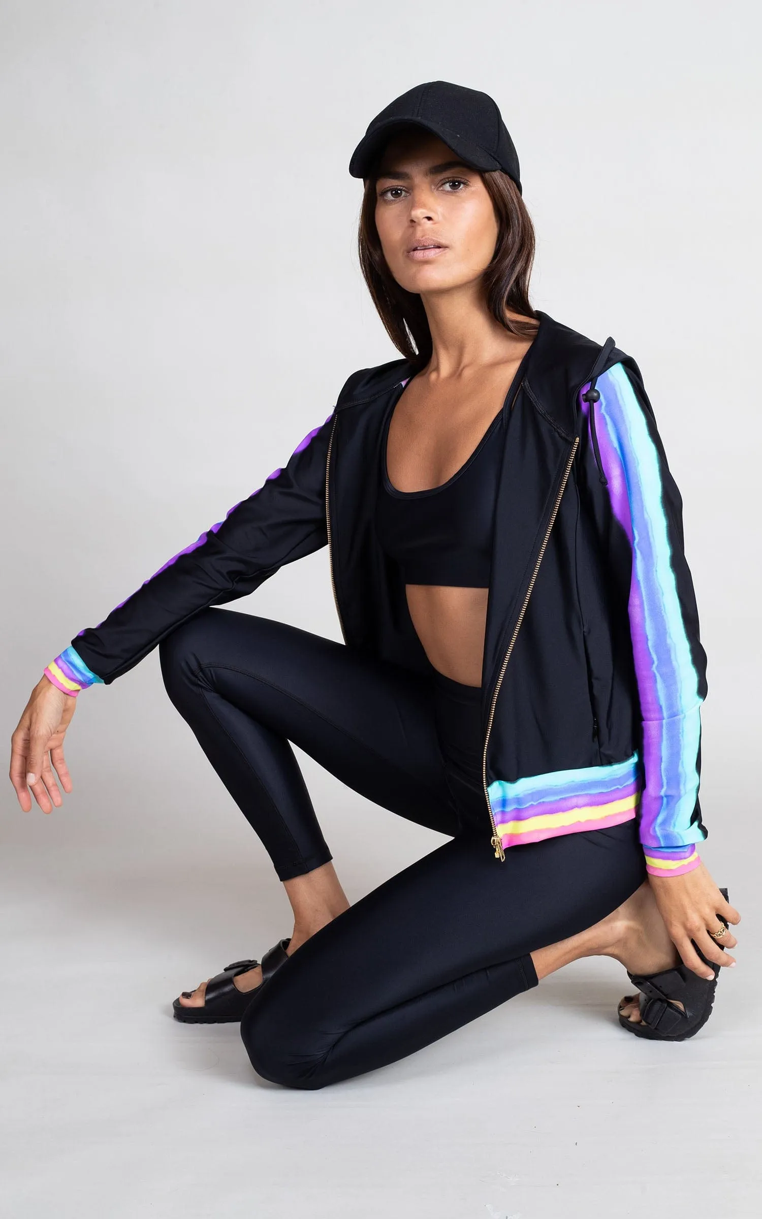 HALO Samaya Bomber Jacket in Black Mix