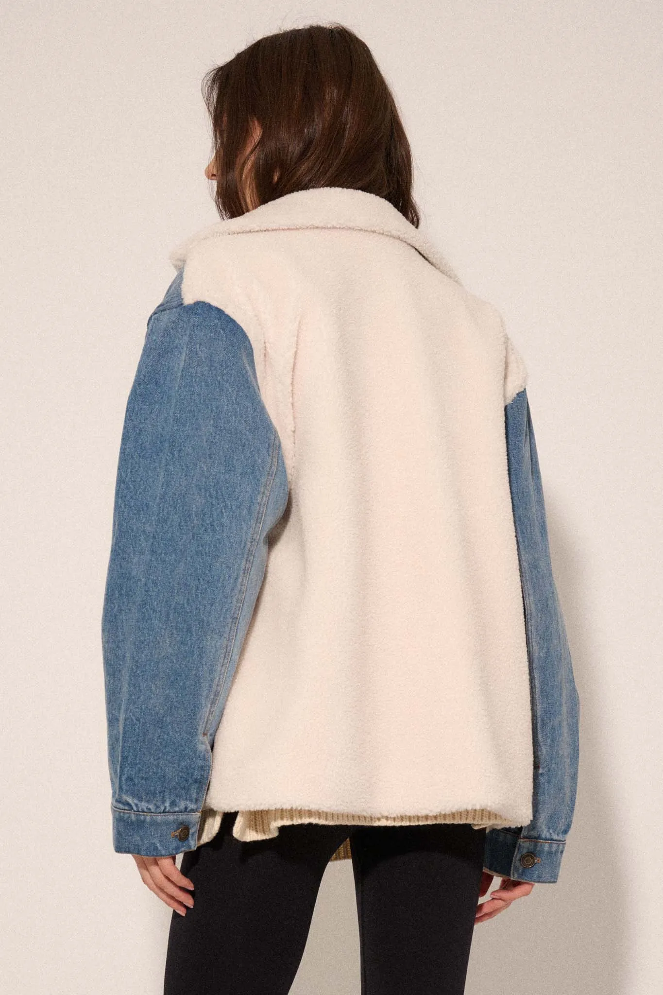 Honest Work Denim and Sherpa Fleece Jacket