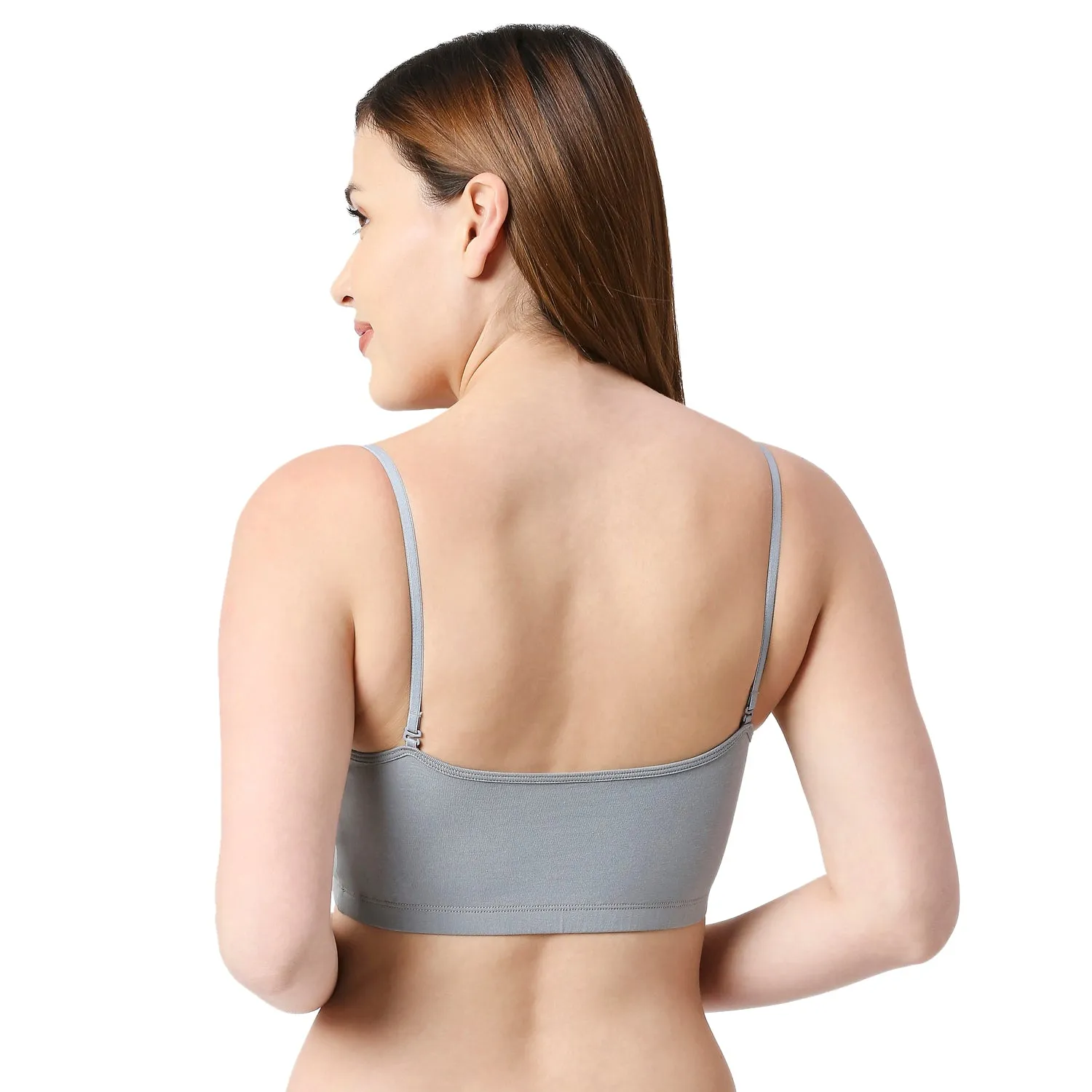 JS 90 -5 Padded Solid Low Impact Sports Bra  Grey