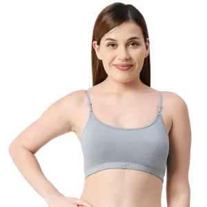 JS 90 -5 Padded Solid Low Impact Sports Bra  Grey