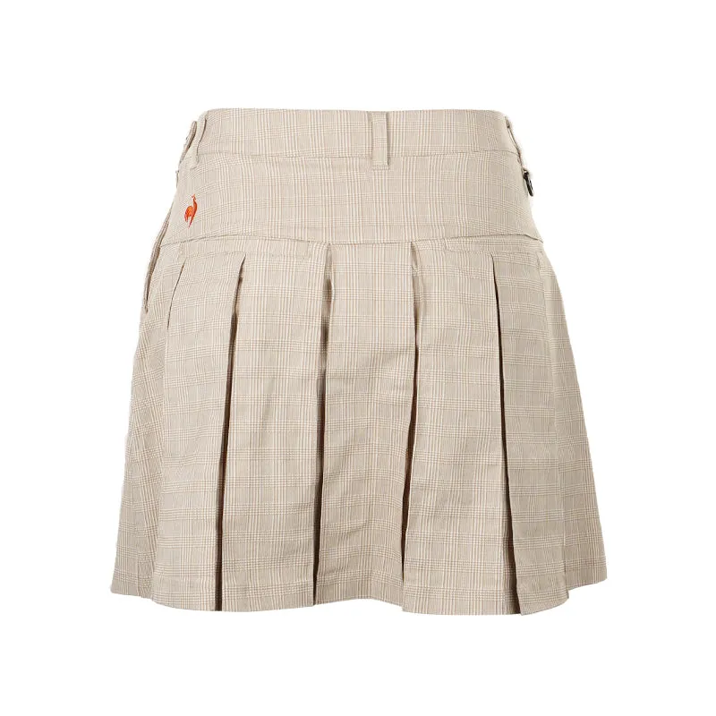 LE COQ SPORTIF GOLF Checkered Pleated Skirt (Beige)