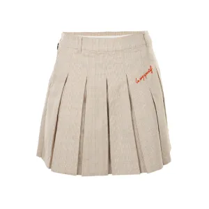 LE COQ SPORTIF GOLF Checkered Pleated Skirt (Beige)