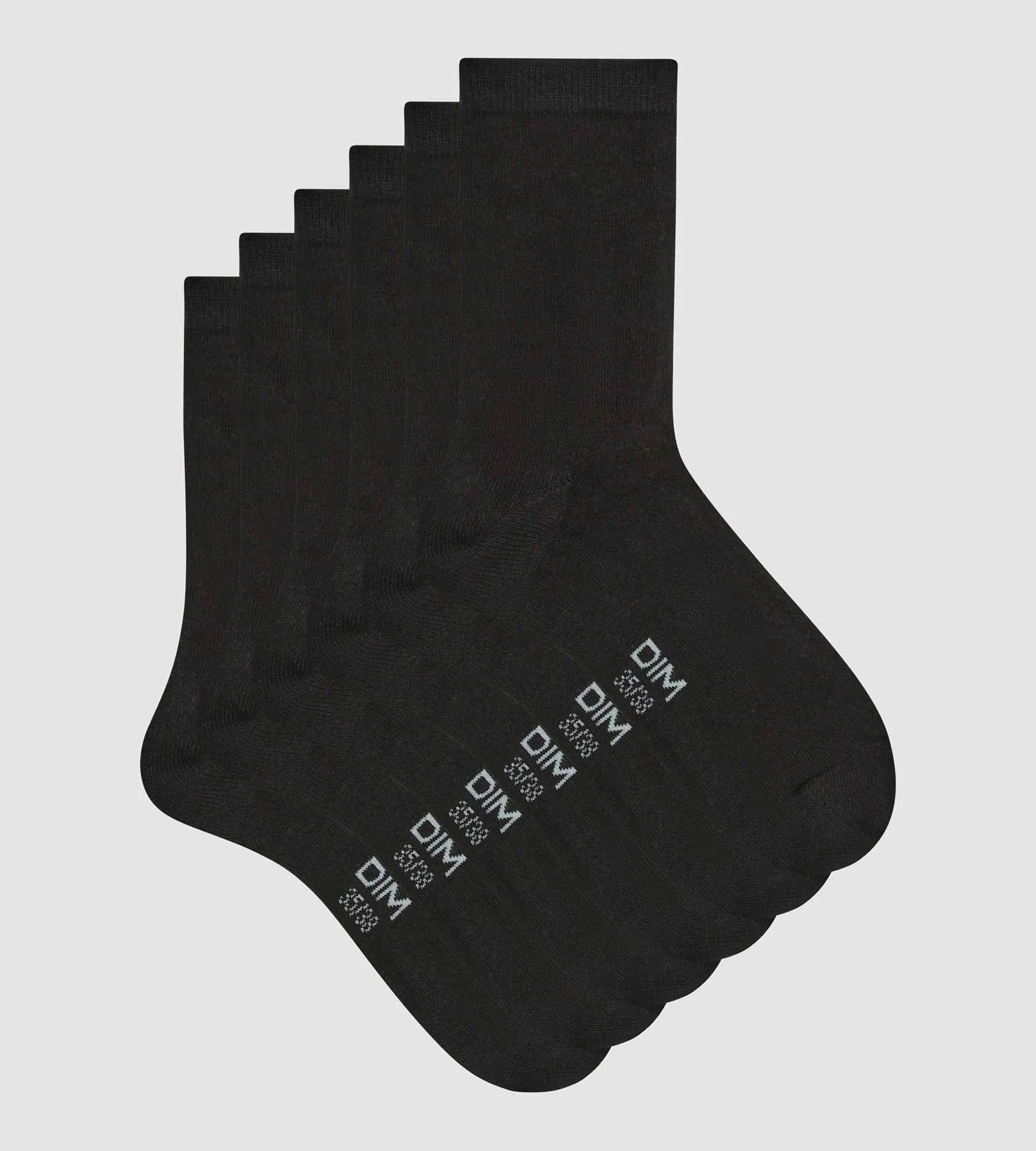 Lot de 3 paires de chaussettes femme Noir en coton Dim