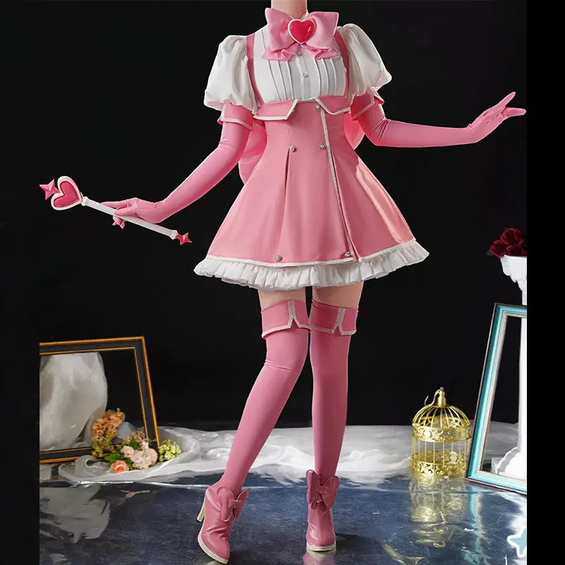 Mahou Shoujo Ni Akogarete Gushing Over Magical Girls Looking Up To Magical Girls Haruka Hanabishi Magia Magenta Cosplay Costume