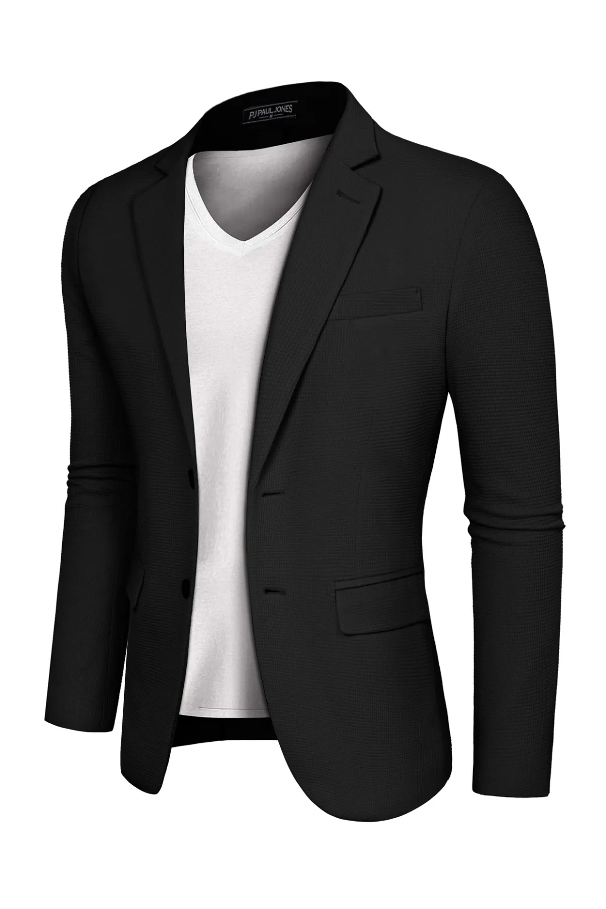 Mens Casual Knit Blazers Two Buttons Lightweight Business Sport Coat