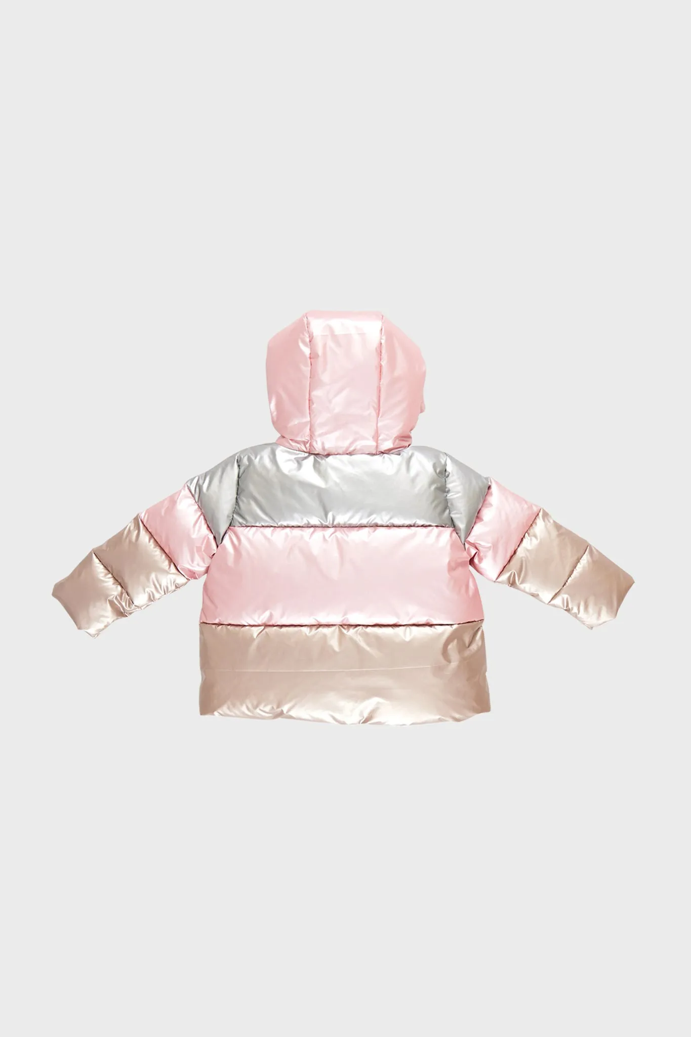 Metallic Color Block Pete Puffer Jacket