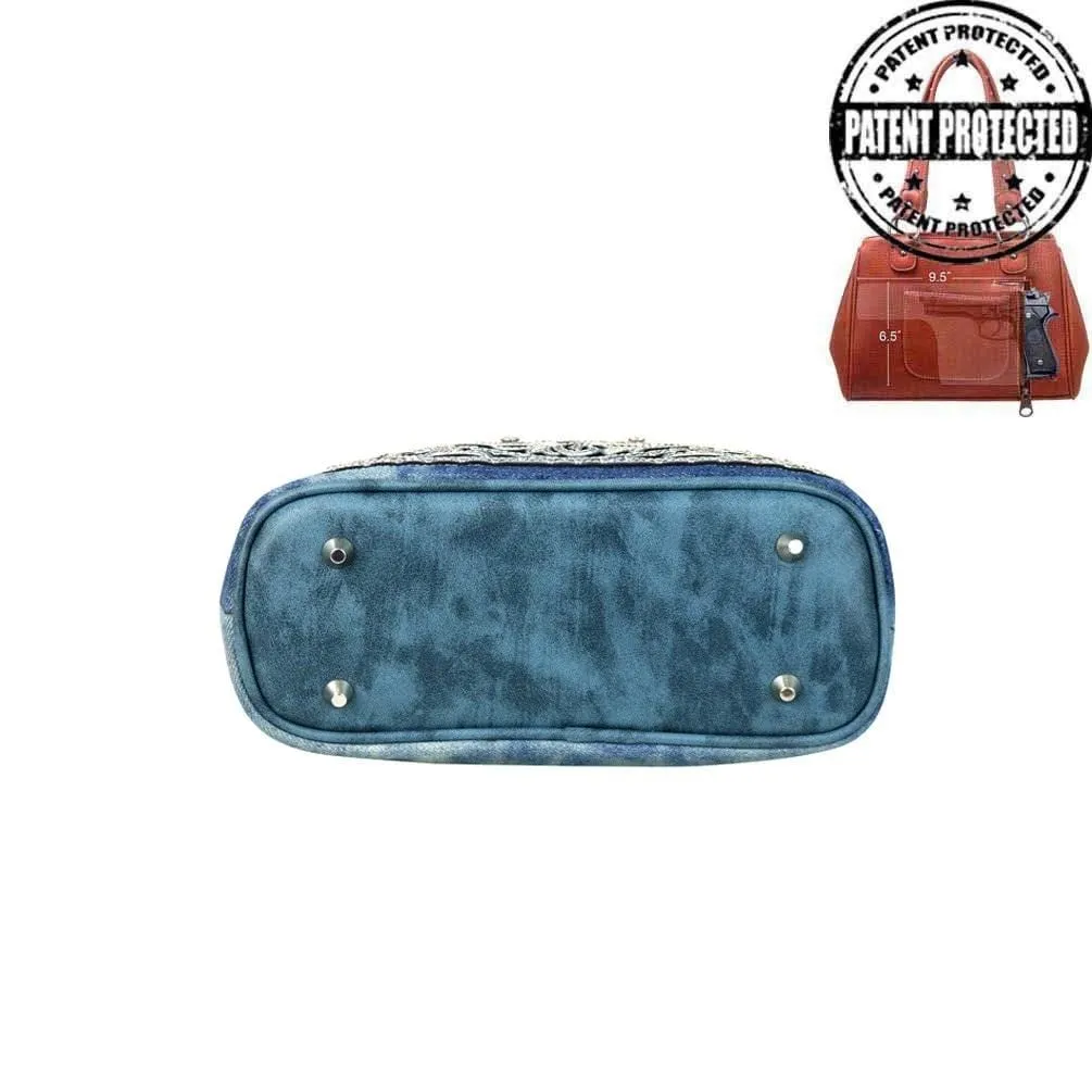 Montana West® Denim Concealed Handgun Purse /Crossbody Messenger Firearm Handbag Wallet Set