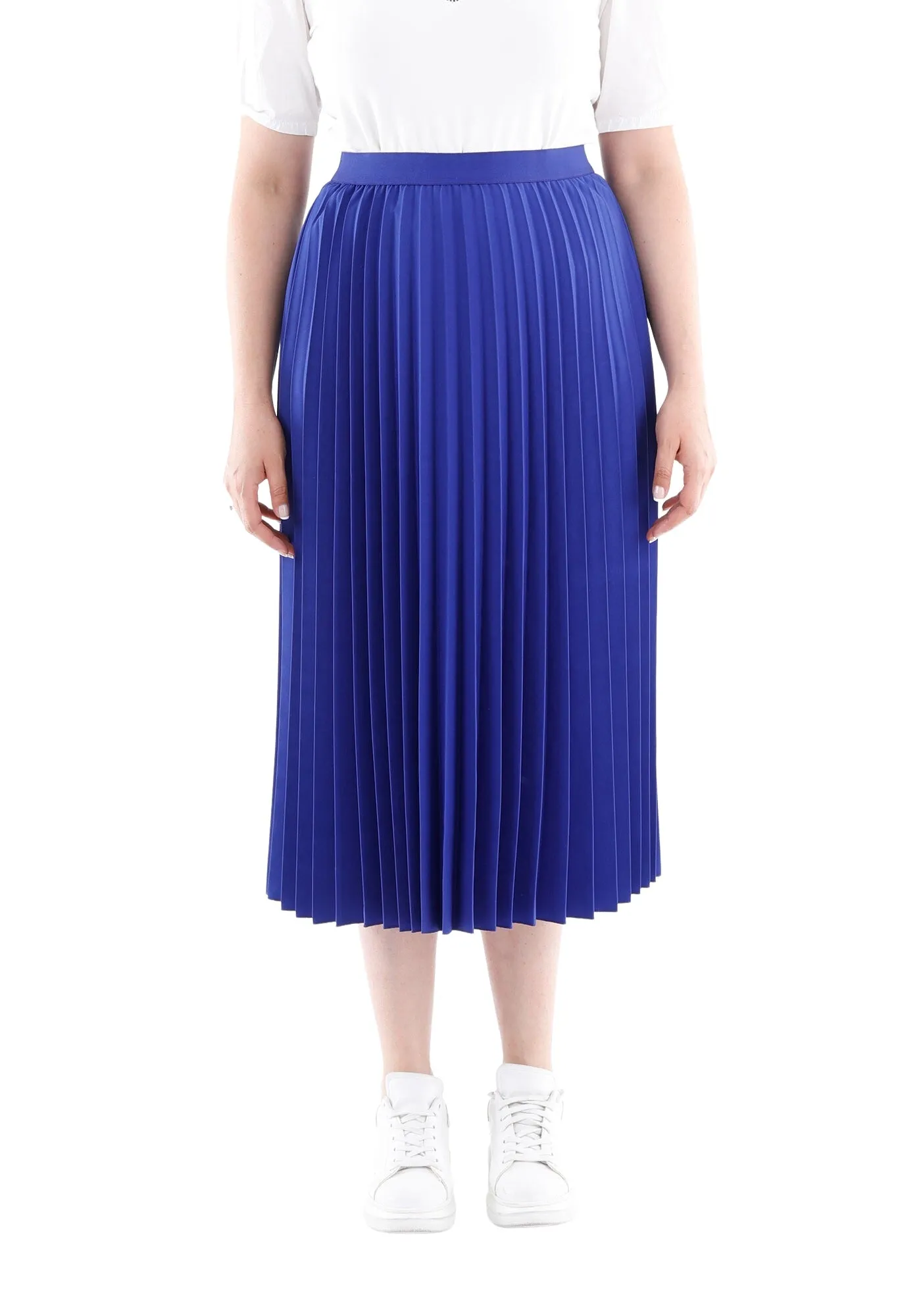 Oversized Accordion Plise Midi Pleated Skirt