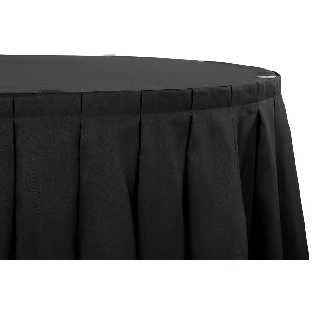 Polyester 17ft Table Skirt - Black