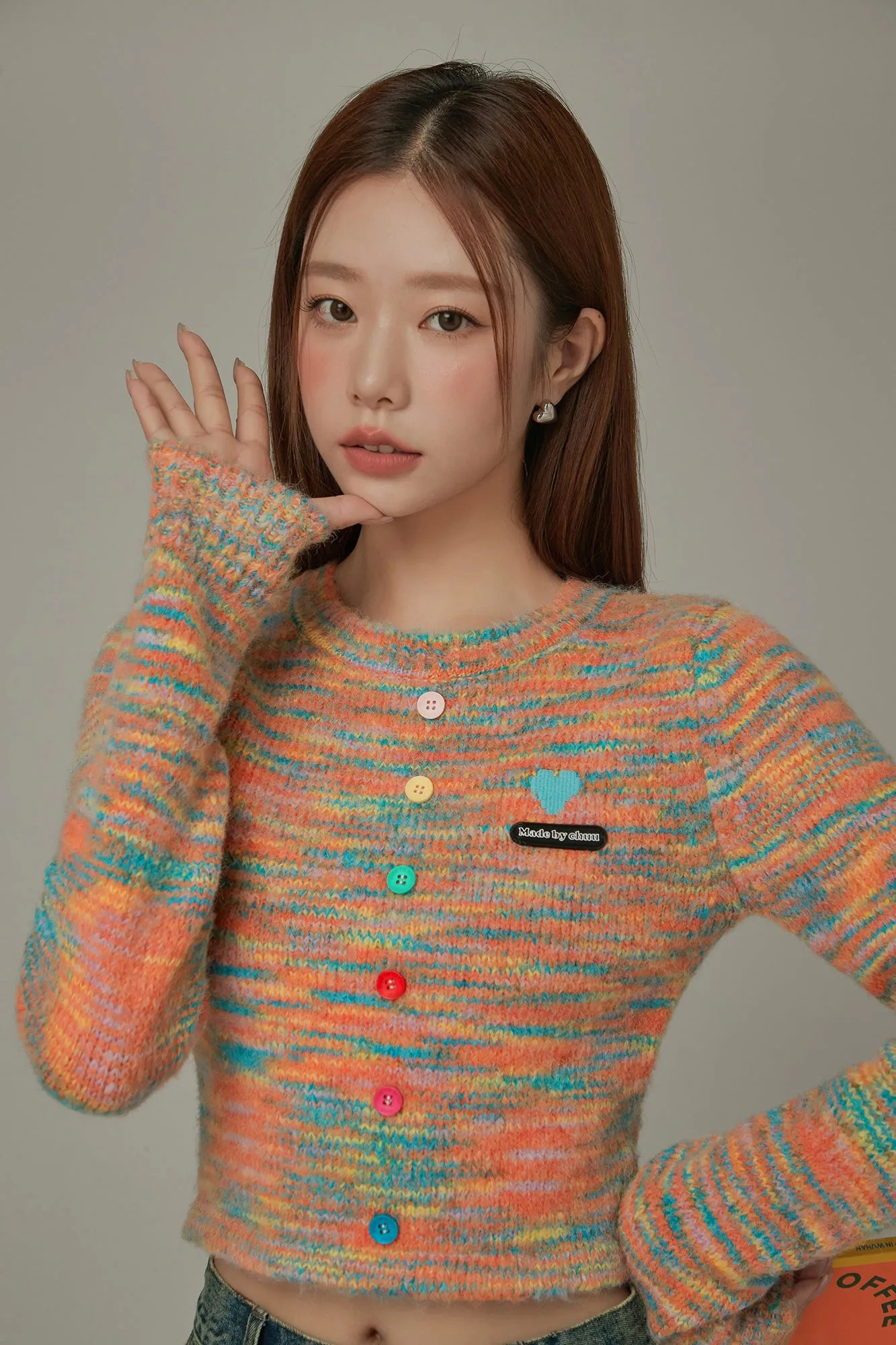 Rainbow Crop Knit Sweater