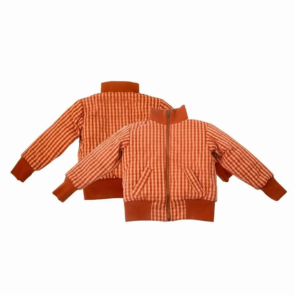 Reversible Bomber Jacket - Sunset   Sunset Gingham