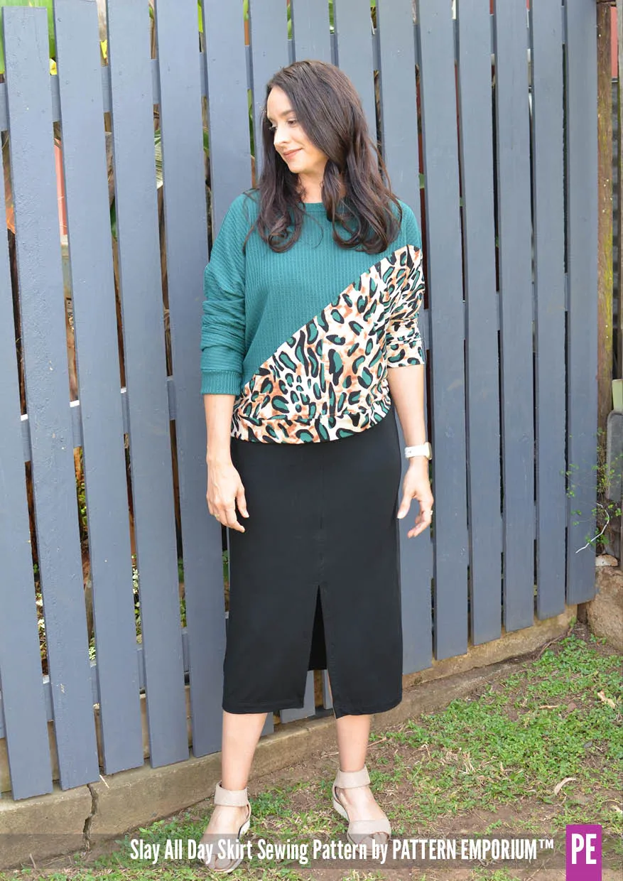 Slay All Day | Stretch Split Skirt Sewing Pattern