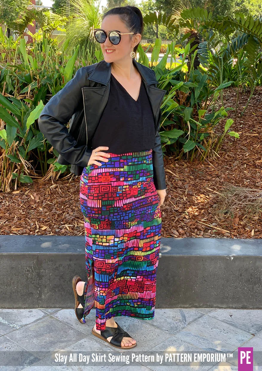 Slay All Day | Stretch Split Skirt Sewing Pattern