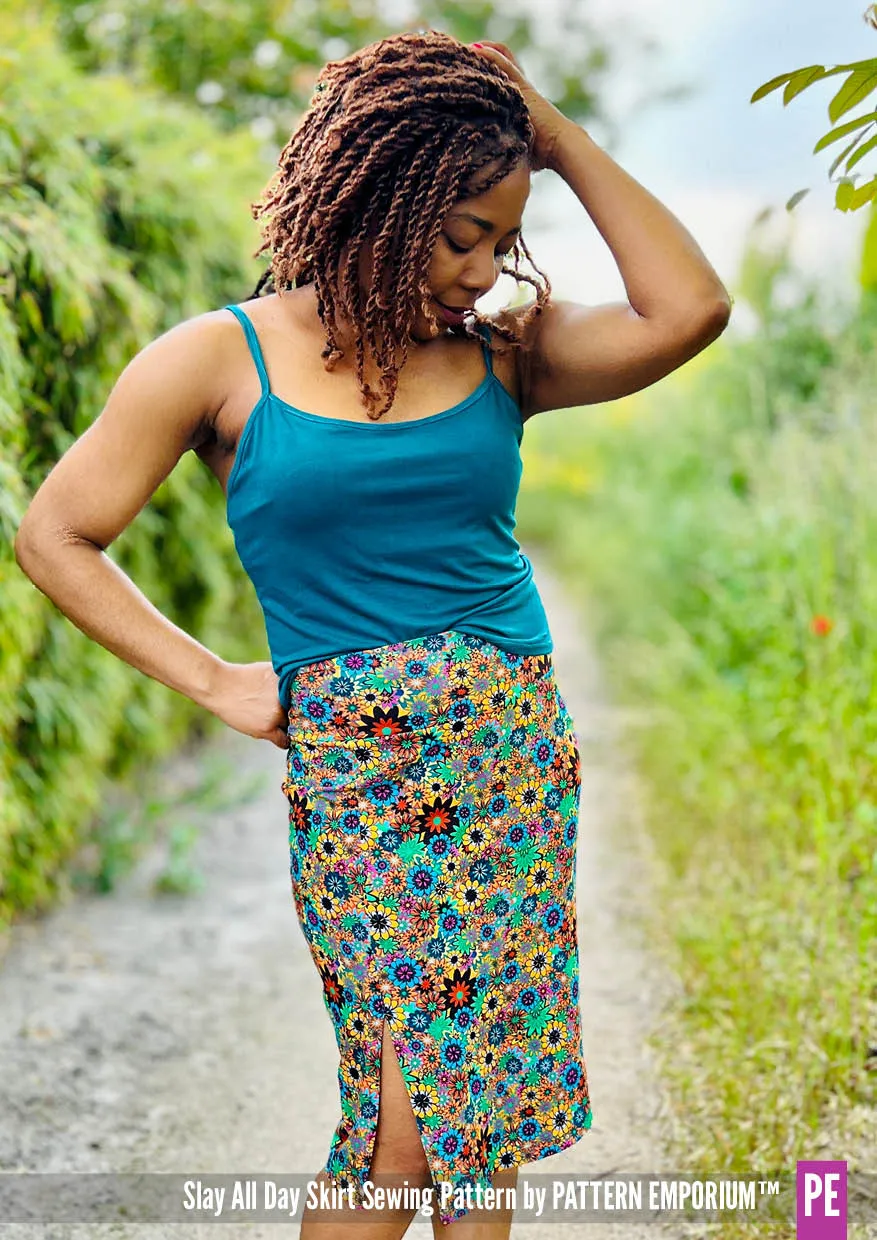 Slay All Day | Stretch Split Skirt Sewing Pattern