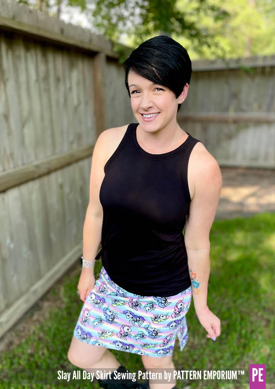 Slay All Day | Stretch Split Skirt Sewing Pattern