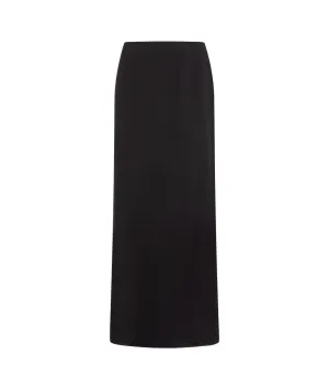 Stretch Wool Crepe Slit Skirt