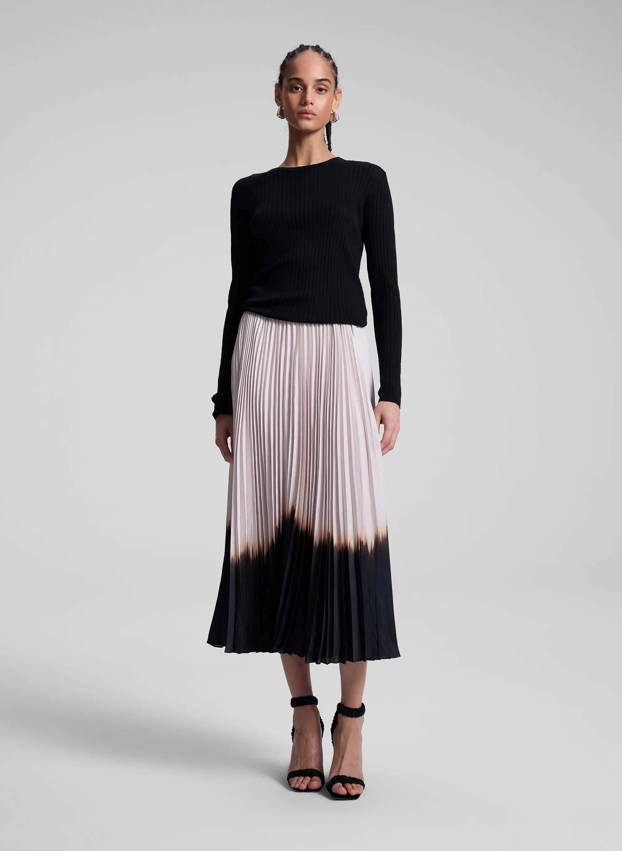 Tatum Pleated Midi Skirt