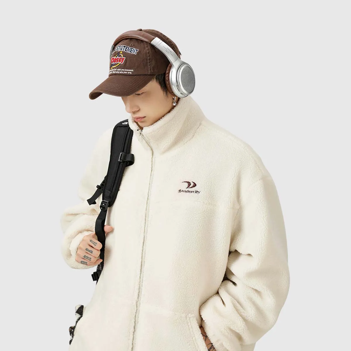 Teddy Fleece Zip-Up Coat