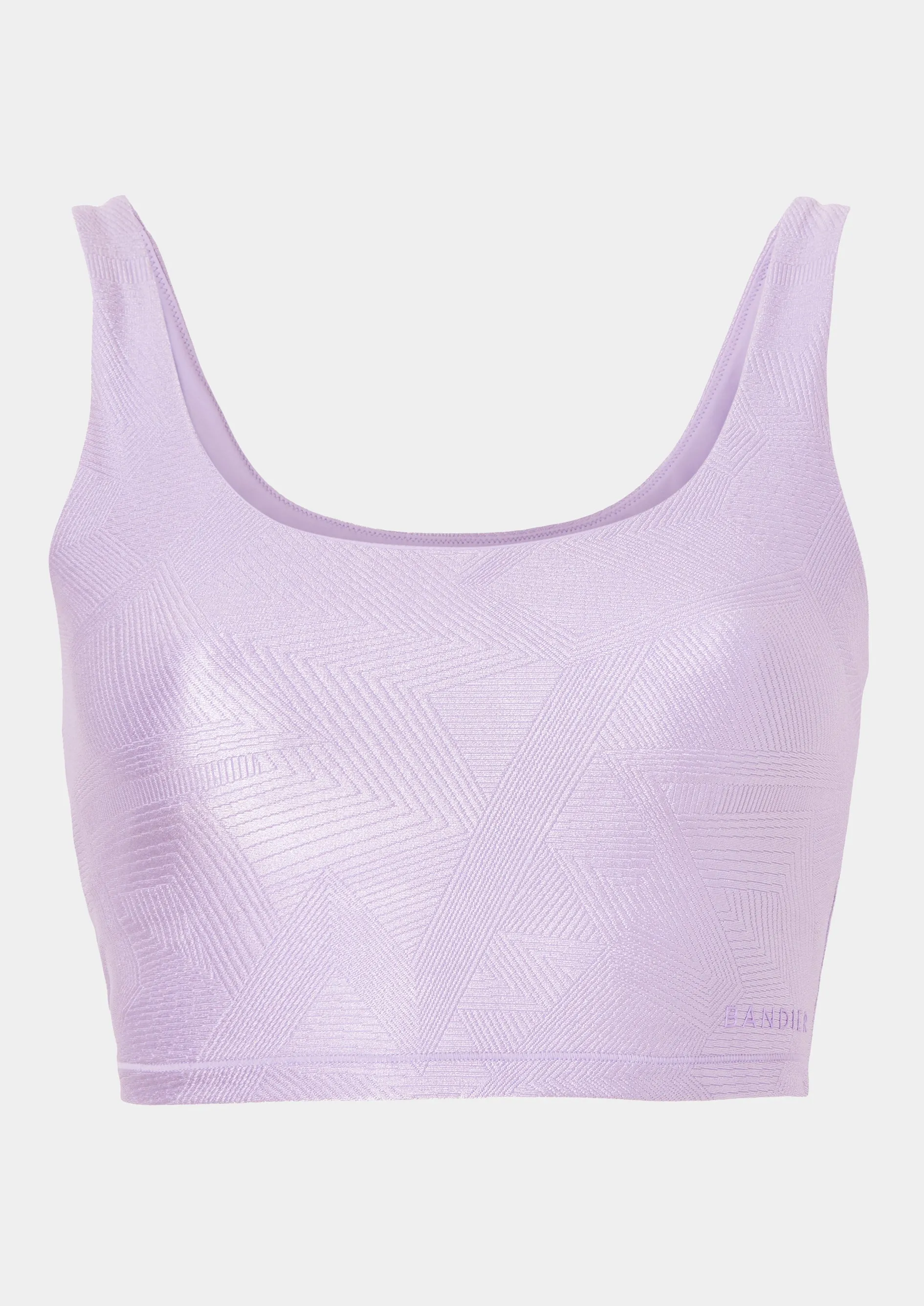 Tempo Crop Geo Jacquard Bra - Lilac Haze