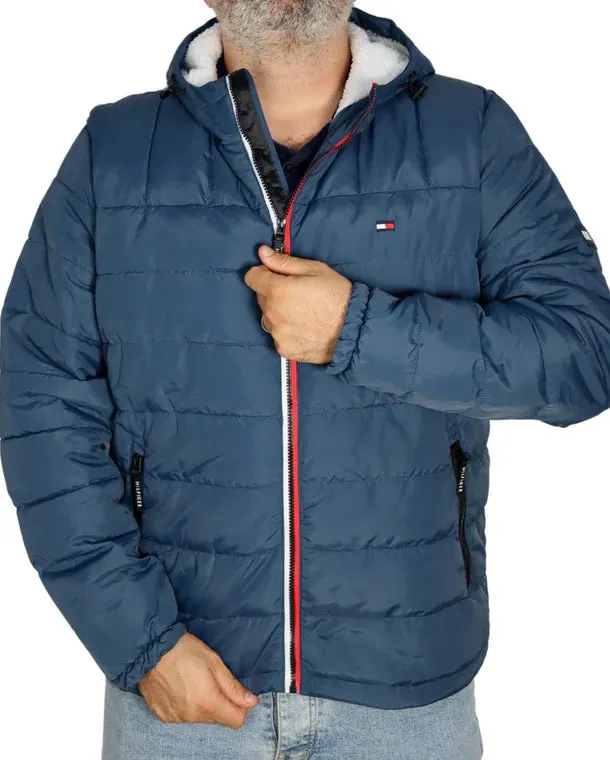 tommy Hilfiger Men's Midweight Sherpa Lined Hooded Water Resistant Puffer Jacket