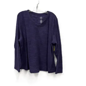 Top Long Sleeve By St Johns Bay In Purple, Size: 2x