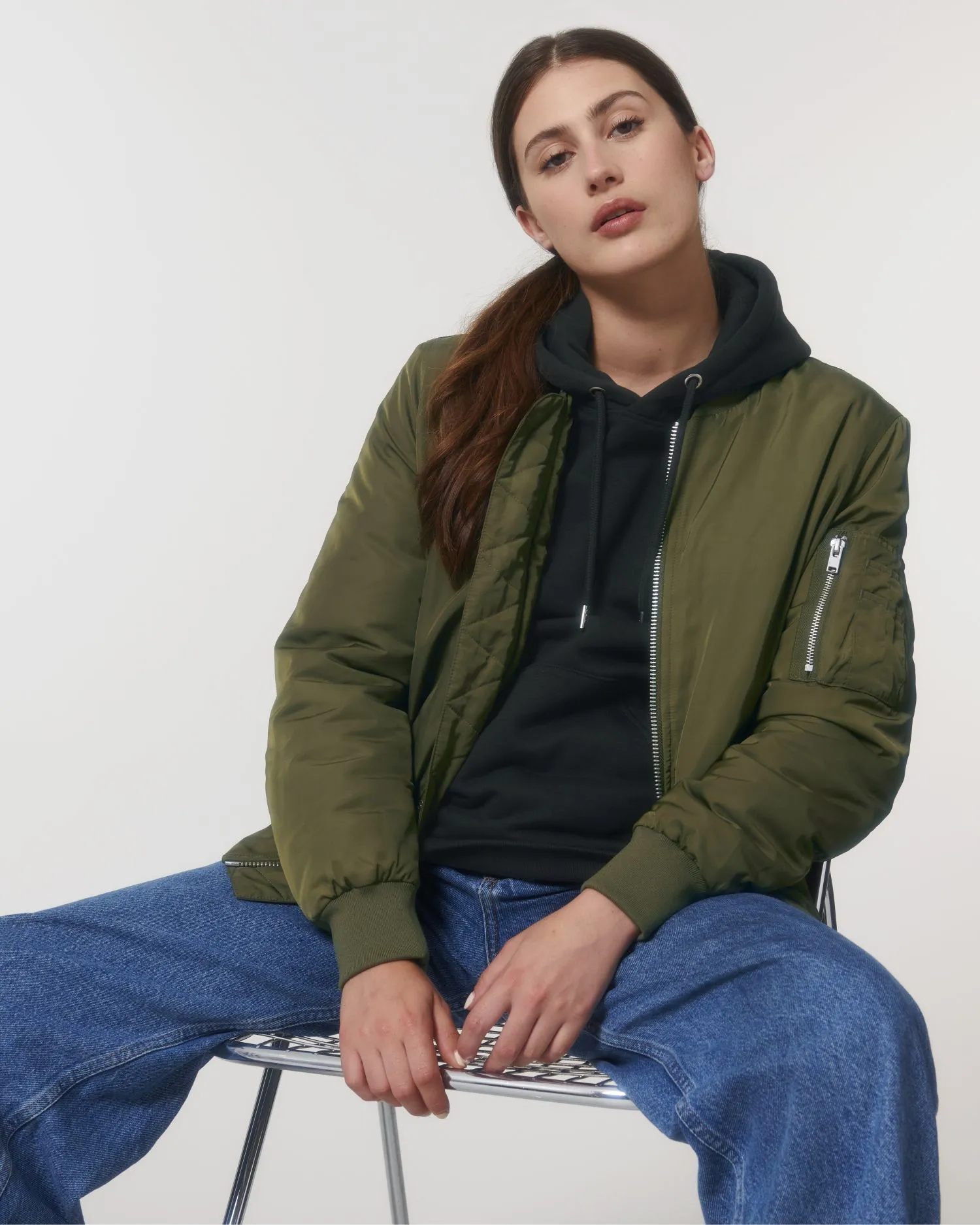 Unisex Recycled Bomber Jacket | Bomber Padded Jacket STJU844