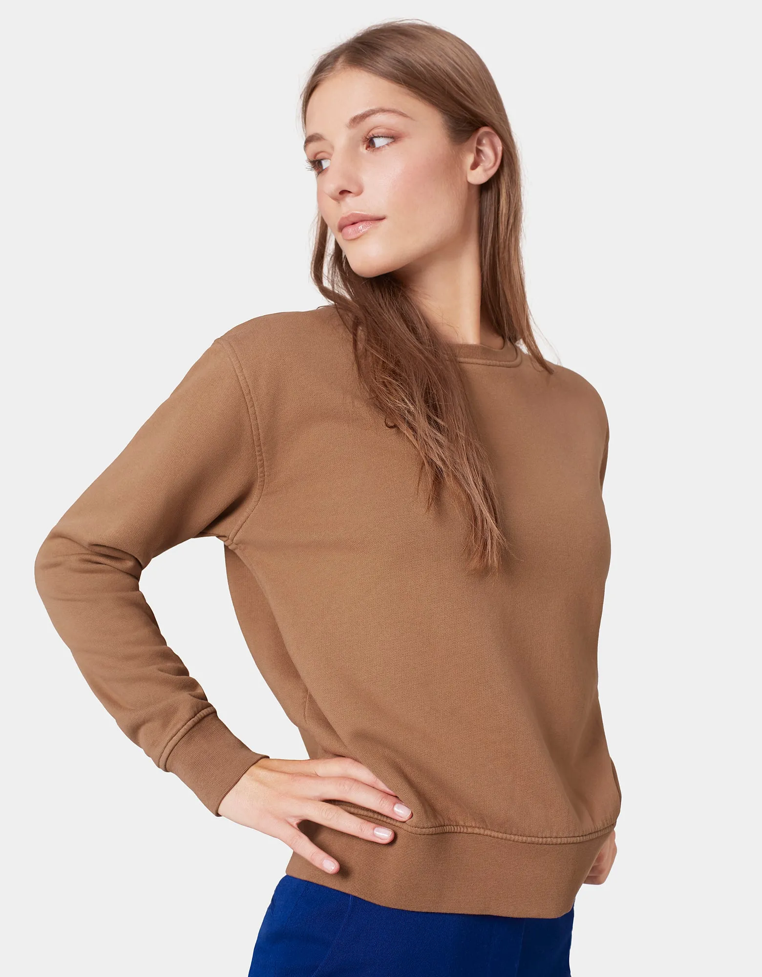 Women Classic Organic Crew - Sahara Camel